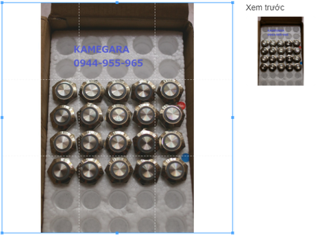 Công tắc 19mm kim loại chân giắc