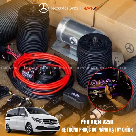 Nâng cấp hệ thống phuộc hơi nâng hạ tuỳ chỉnh Mercedes Benz V250: hướng dẫn chi tiết năm 2025