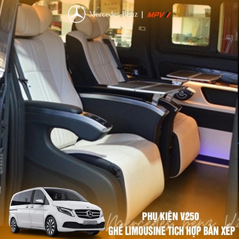 Ghế limousine tích hợp bàn xếp Mercedes Benz V250