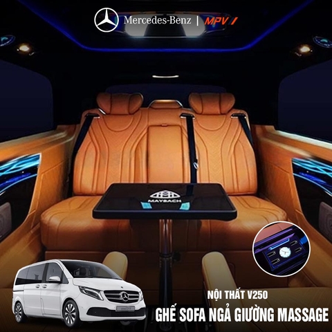 Ghế sofa băng ba ngả giường phẳng matxa dành riêng Benz V250