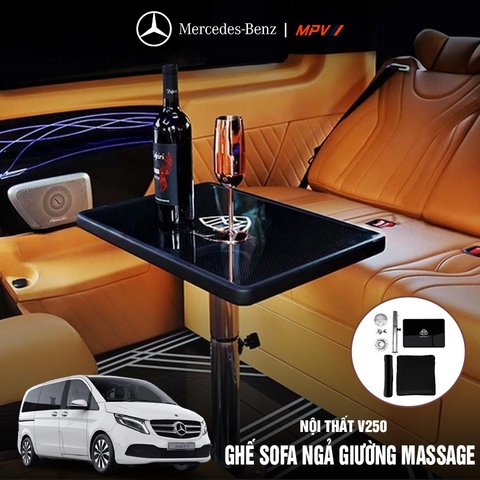 Độ bàn ăn bàn trà rượu phong cách du thuyền Benz V250 mẫu mới nhất