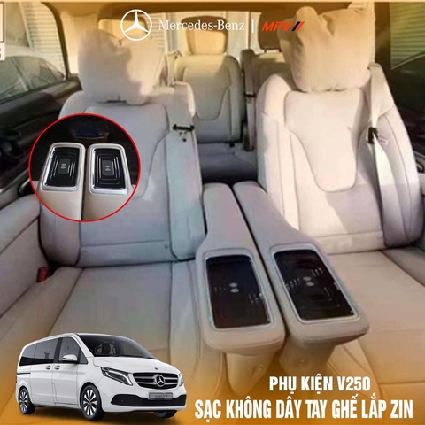 Sạc không dây tay ghế Mercedes Benz V250 V260 lắp zin- Benz V-class wireless charger