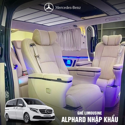 Nâng cấp ghế Limousine Mercedes V250 mẫu Alphard