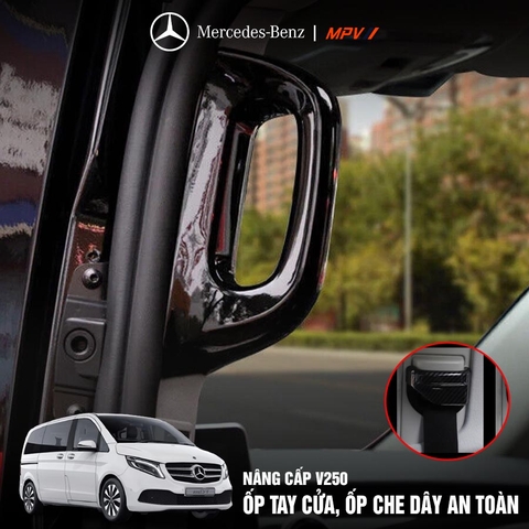 Ốp tay cửa, ốp che dây an toàn Mercedes Benz V250 - Vito