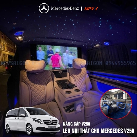 Nâng cấp LED Nội Thất cho Mercedes V250