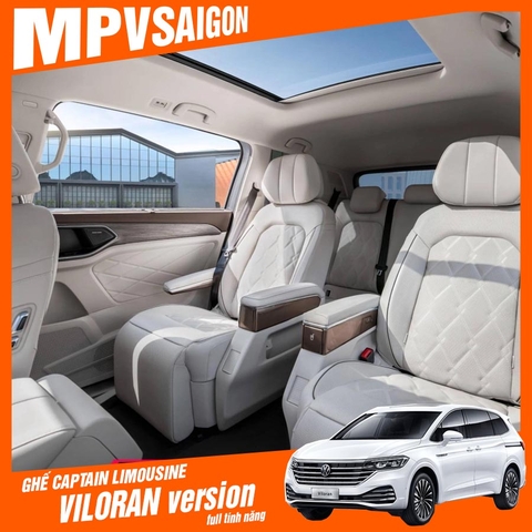 Ghế captain limousine mẫu Viloran: trông đơn giản mà ngồi siêu thoải mái full tính năng