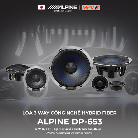 ALPINE DP-653 LOA 3 WAY CÔNG NGHỆ HYBRID FIBER