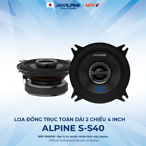 ALPINE S-S40 LOA ĐỒNG TRỤC TOÀN DẢI 2 CHIỀU 4 INCH
