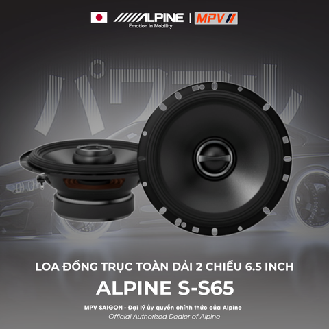 ALPINE S-S65 LOA ĐỒNG TRỤC TOÀN DẢI 2 CHIỀU 6.5 INCH