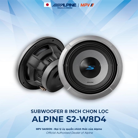 Alpine S2-W8D4 Subwoofer 8 inch chọn lọc