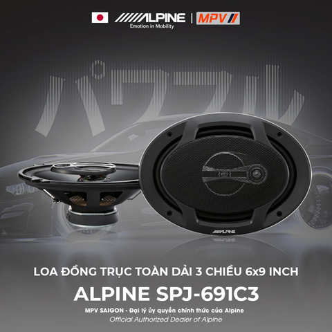 ALPINE SPJ-691C3 LOA ĐỒNG TRỤC TOÀN DẢI 3 CHIỀU 6x9 INCH