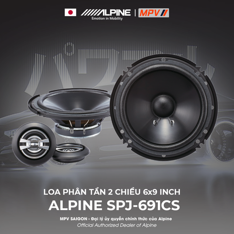 ALPINE SPJ-691CS LOA PHÂN TẦN 2 CHIỀU 6x9 INCH