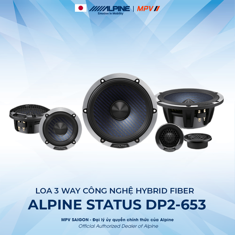 ALPINE STATUS DP2-653 LOA 3 WAY CÔNG NGHỆ HYBRID FIBER ĐẾN TỪ NHẬT BẢN
