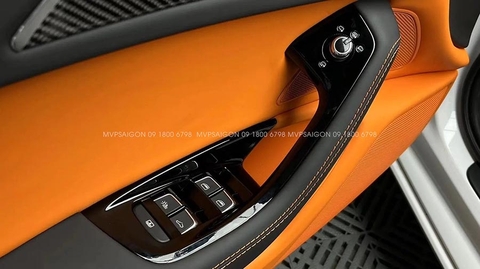 AUDI A6 bọc da đổi màu nội thất cam Hermes