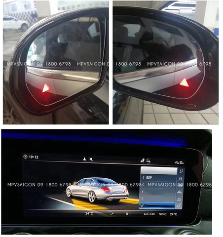 Cảnh Báo Điểm Mù Blind Spot Assist Chính Hãng Mercedes cho xe C - GLC - GLE - GLS (W205 - X253 - W167)