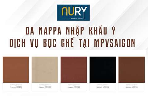 Da Nappa nhập khẩu Ý thượng hạng Aury - Bọc ghế ô tô đẳng cấp