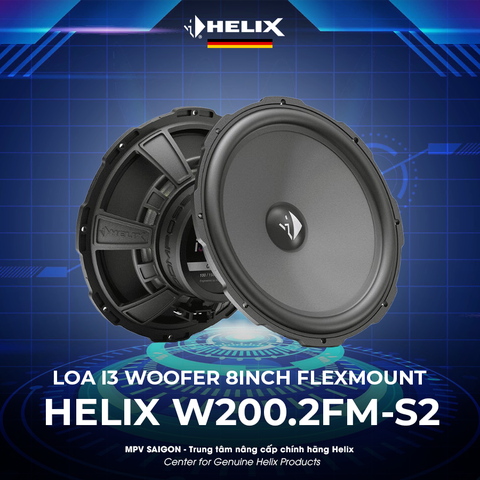 HELIX LOA I3 WOOFER 8″ FLEXMOUNT – 2 OHM CI3 W200.2FM-S2, GỒM LƯỚI LOA