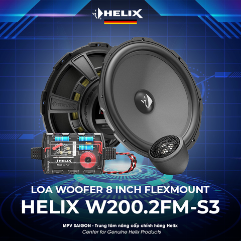 HELIX LOA I3 WOOFER 8″ FLEXMOUNT – 3 OHM CI3 W200.2FM-S3, GỒM LƯỚI LOA