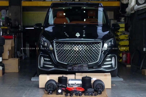 Nâng cấp hệ thống phuộc hơi nâng hạ tuỳ chỉnh Mercedes Benz V250: hướng dẫn chi tiết năm 2025