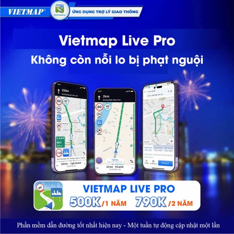 Vietmap Live Pro- Phần mềm dẫn đường và cảnh báo giao thông (Chính hãng)