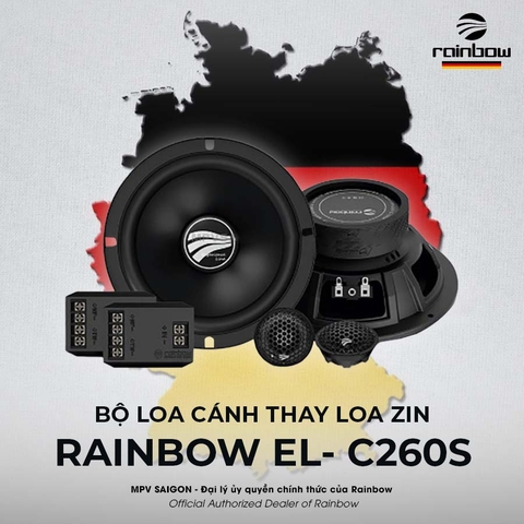 Bộ loa Rainbow EL- C260S thay thế loa zin lắp cánh cửa xe