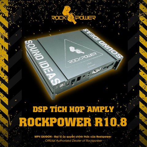 DSP R10.8 Rockpower - 10 kênh tín hiệu low level RCA - 8 kênh amply