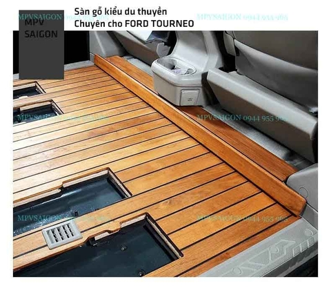 Sàn gỗ Ford Tourneo: thi công tại xưởng sàn MPV