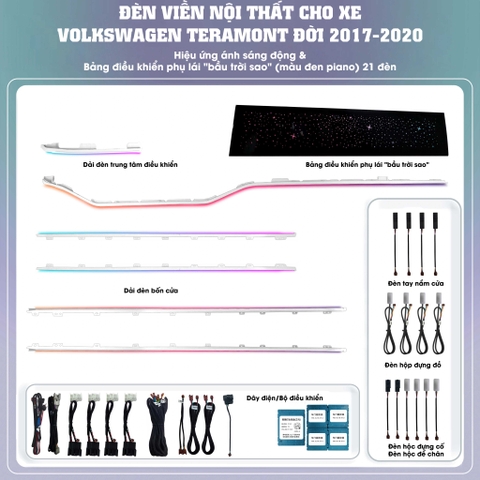 Nâng Cấp LED Viền Nội Thất Volkswagen Teramont - Lắp Đặt Nguyên Bản