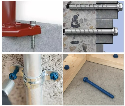 Bulông Vít Bê tông ( Bulông Vít tự khoan Bê tông) M8x50, M8x60, M8x75, M8x100...