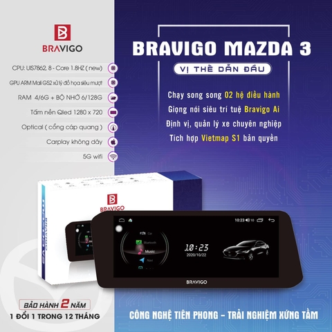BRAVIGO MAZDA 3 2020+ (6GB + 128GB)