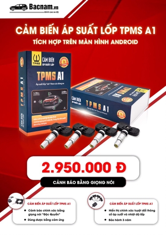 Cảm Biến Áp Suất Lốp TPMS A1- Cảm Biến TỐT NHẤT Tích Hợp Trên Màn Android