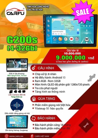 Màn carfu G200S (7862-4/32G-360) (BH 18 tháng)