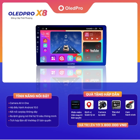 Màn Hình DVD Android Oledpro X8 Dẫn Lối Tiên Phong – Tốc Độ Đỉnh Cao