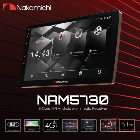 Màn Hình Ô Tô Nakamichi NAM5730 2K Âm Thanh Hi-RES