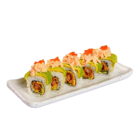 Cơm Cuộn Tôm Chiên Và Bơ Tôm chiên - Bơ béo cuộn cơm này "keo nha gái"