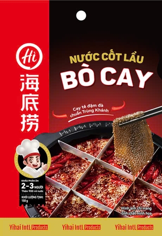Haidilao - Nước cốt lẩu Bò Cay 150g