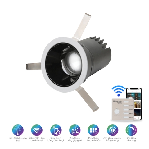 Đèn LED Âm trần Downlight đổi màu 60/7W (F24) AT18.BLE 60/7W (F24) RẠNG ĐÔNG