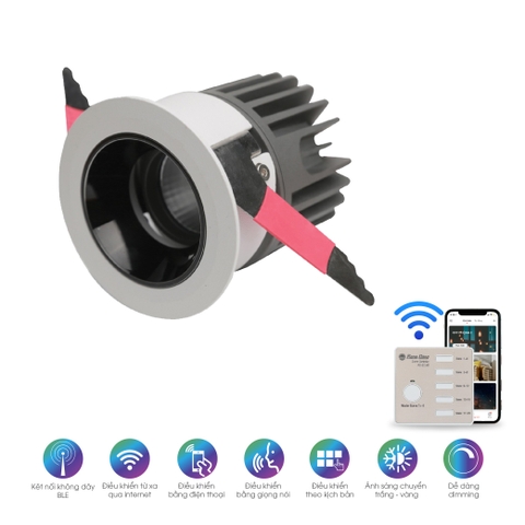 Đèn LED Âm trần Downlight đổi màu 65/7W (A18) AT19.BLE 65/7W (A18) RẠNG ĐÔNG