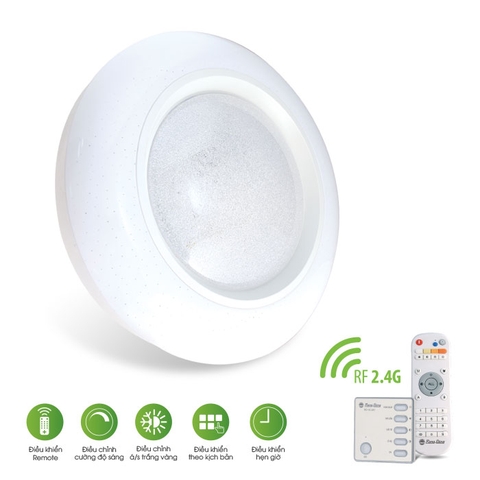 Đèn LED ốp trần 500/40W - điều khiển bằng Remote D LN20L 500/40W.RF RẠNG ĐÔNG