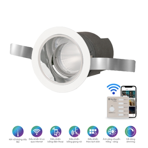 Đèn LED Âm trần Downlight Xoay góc 60/7W AT18.BLE 60/7W RẠNG ĐÔNG