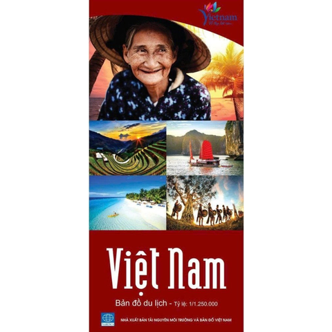 Bản đồ Việt Nam du lịch bắc nam song ngữ Việt - Anh