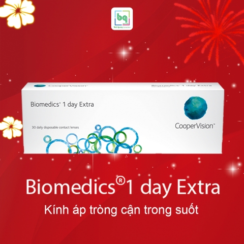 Kính áp tròng trong suốt Biomedics 1 Day Extra