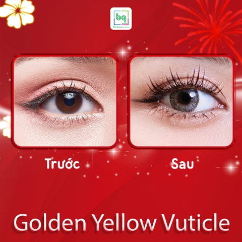 Kính áp tròng màu Golden Yellow Vuticle