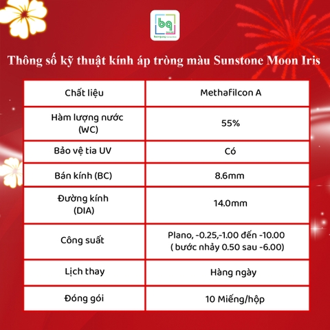 Kính áp tròng Sunstone Moon Iris