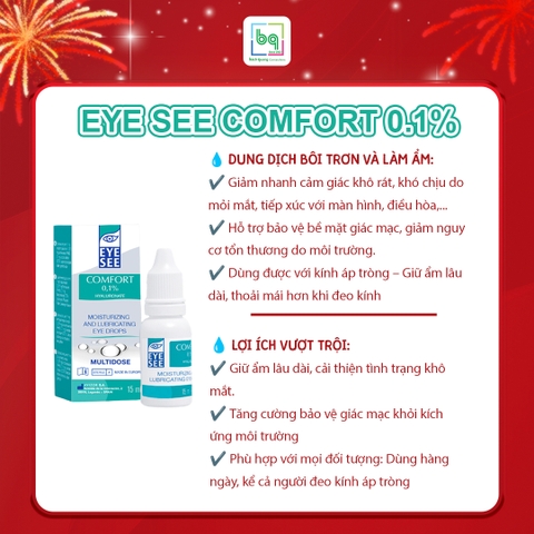Dung dịch nhỏ mắt EYE SEE COMFORT 0.1%