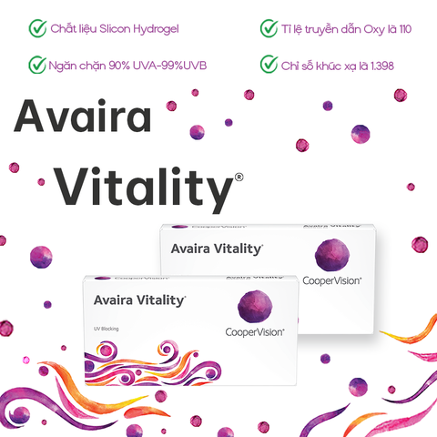 Kính áp tròng CooperVision Avaira Vitality [Hộp 3 Lens]