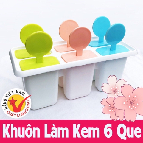 Khuôn làm kem 6 que nhựa Việt Nhật cao cấp