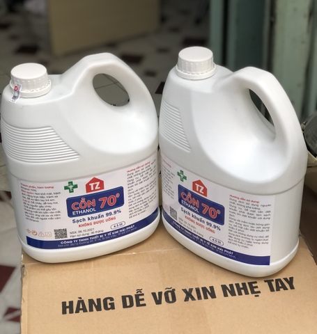 Cồn sát khuẩn khử trùng y tế 70 độ can 4.5L