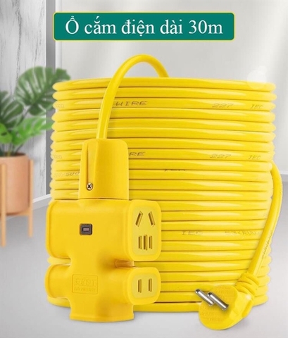 Cuộn dây điện dài 20m kèm ổ cắm tiện dụng