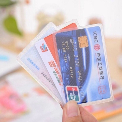 Set 10 vỏ bọc thẻ ATM, thẻ CCCD ... chống xước, bong tróc